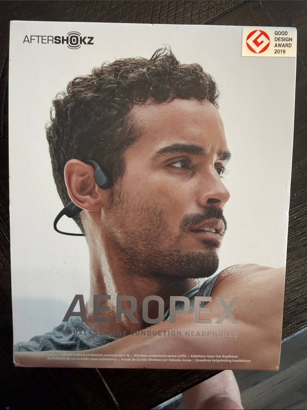 Aeropex Wireless Bone Conduction Headphones — Black new in box plastic taken off